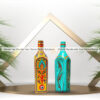 Customized Glass Bottle With Chammakpatti Work And Hand Painted