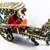 Mirror Work Wooden Horse Cart
