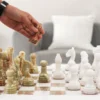 15" Chess Set White & Green