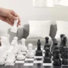 Chess Set Black & White 15''