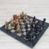 Black & Multi Green Chess Set 15''