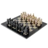 Marble Statue Chess Set Black & Coral 15''